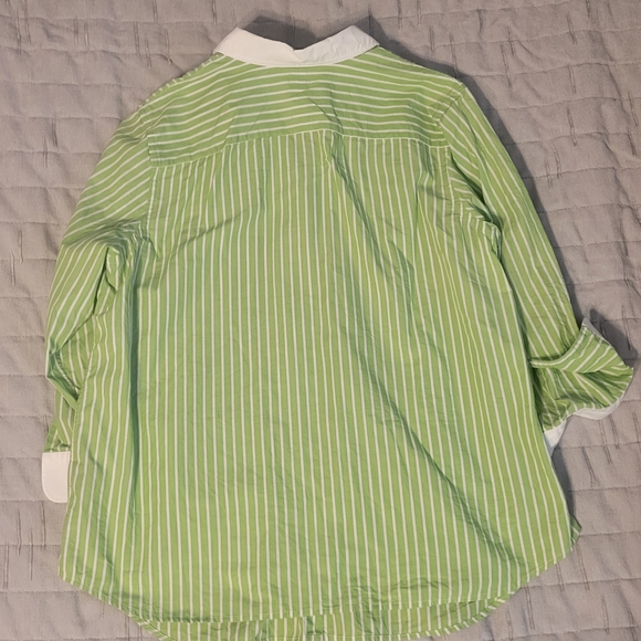 Ralph Lauren Green Striped Shirt - Picture 7 of 7